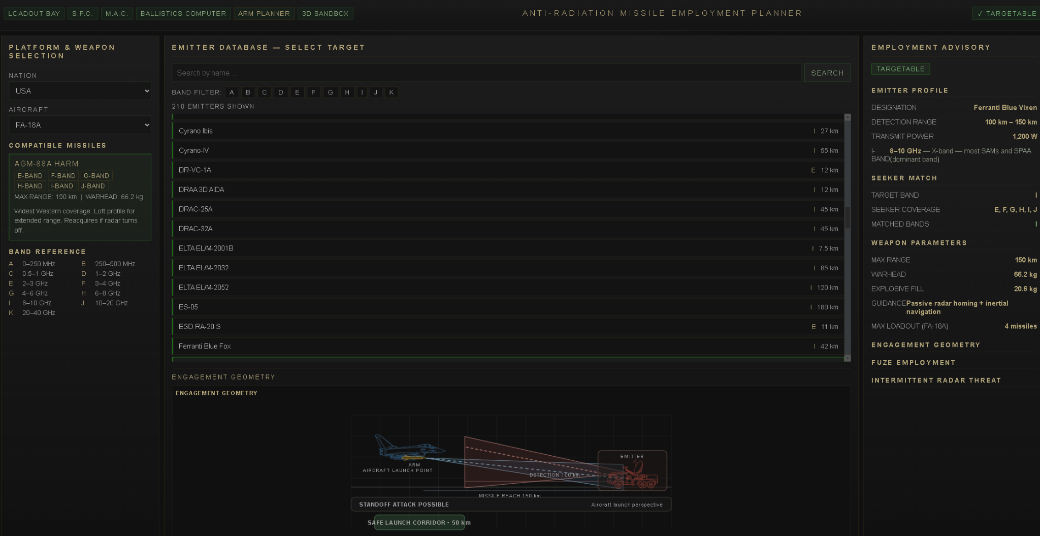 NORDEN II ARM Planner full screen